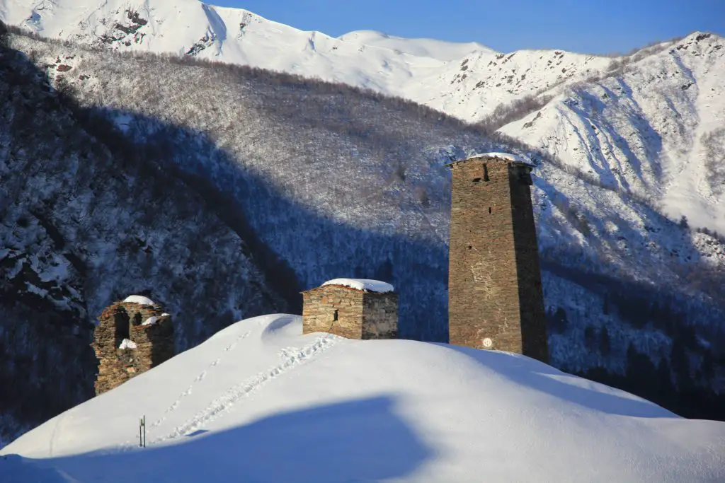 Ushguli, au lever du soleil