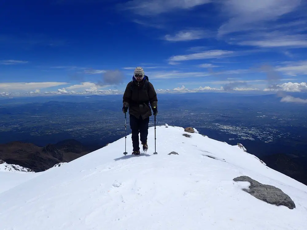 arête finale du volcan iztaccihutal au Mexique