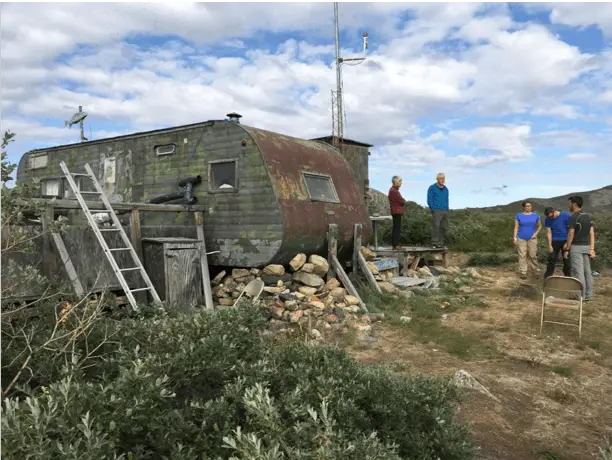 Première hut durant notre rando sur L’Arctic Circle Trail, il s’agit en fait d’une caravane