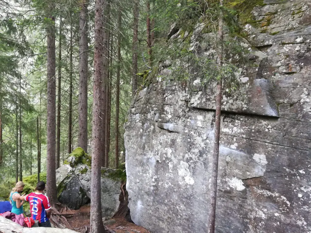 Le bloc "Gulliver Kante", 7A+ sur le Site d