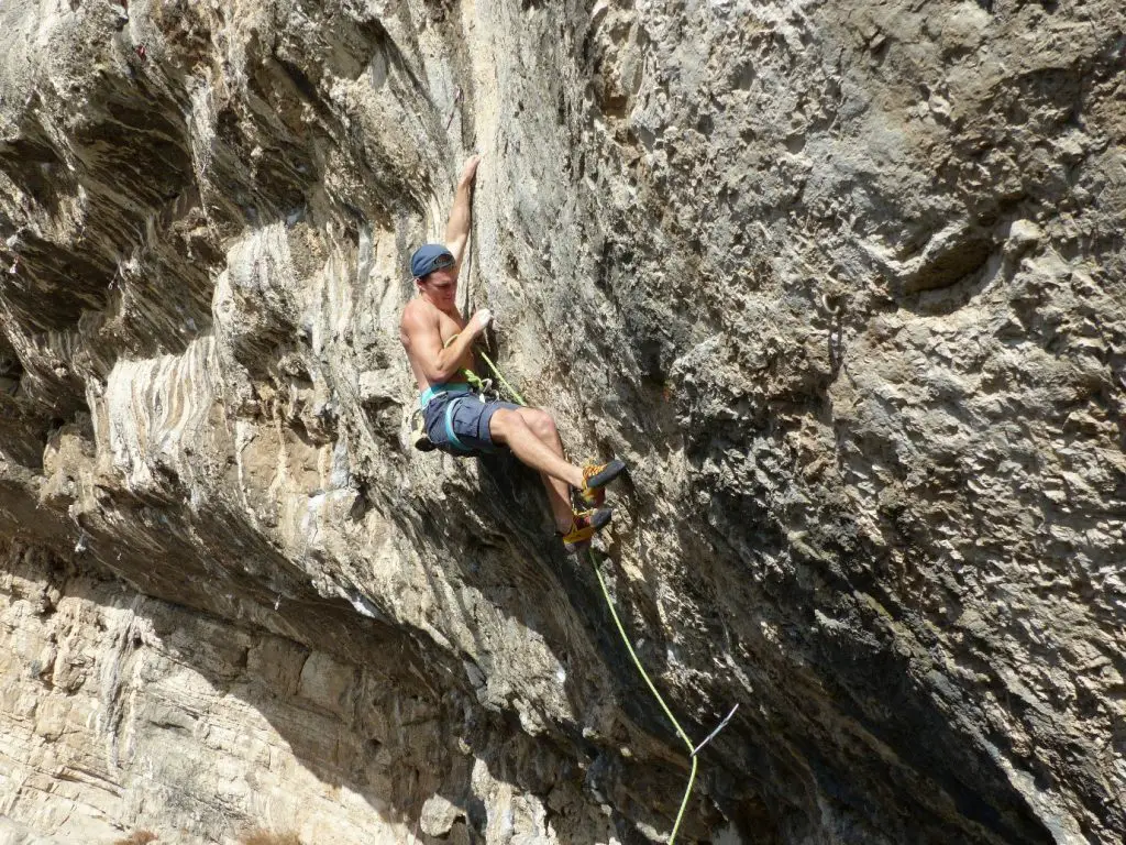 Voie Ysengin lors de notre session grimpe dans les calanques de Marseille