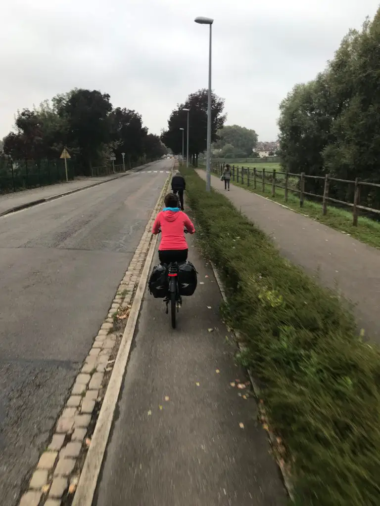 Départ pour la voie verte au départ de Chalon sur Saône