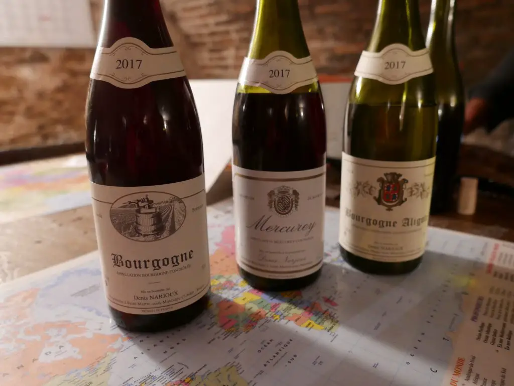 Les 3 vins dégustés dans la cave de Denis Narjoux Viticulteur à Saint Martin sous Montaigu
