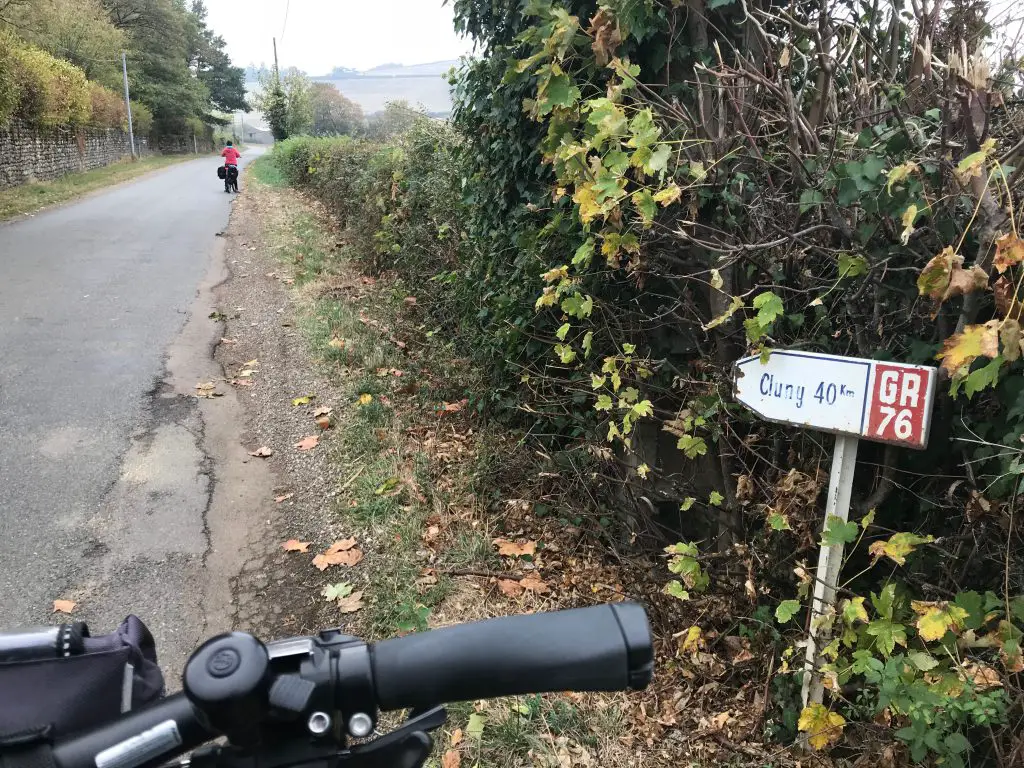 Route de Cluny en vélo électrique