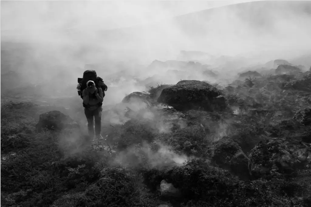 Traversée d’un incendie qui s’est propagé suite au brûlage de déchets par des randonneurs