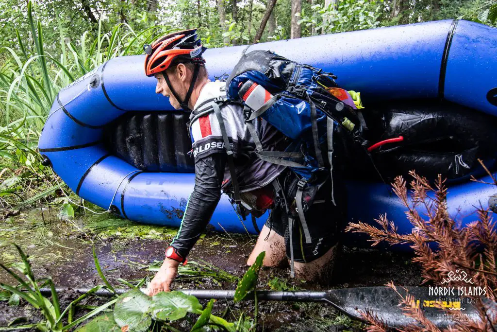 Packraft dans les marais de stockholm