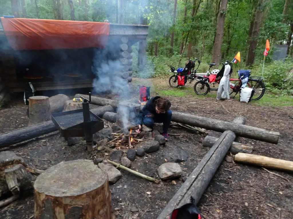 Notre premier bivouac en shelter