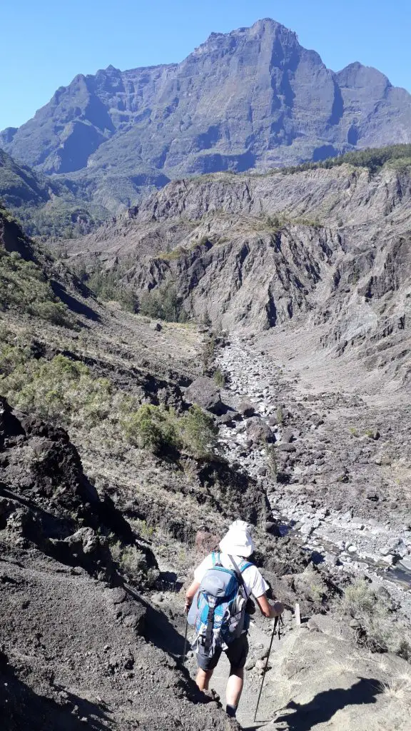 Paysage brut, sauvage, intense rencontré durant notre lors de notre Traversée de la Réunion à pied