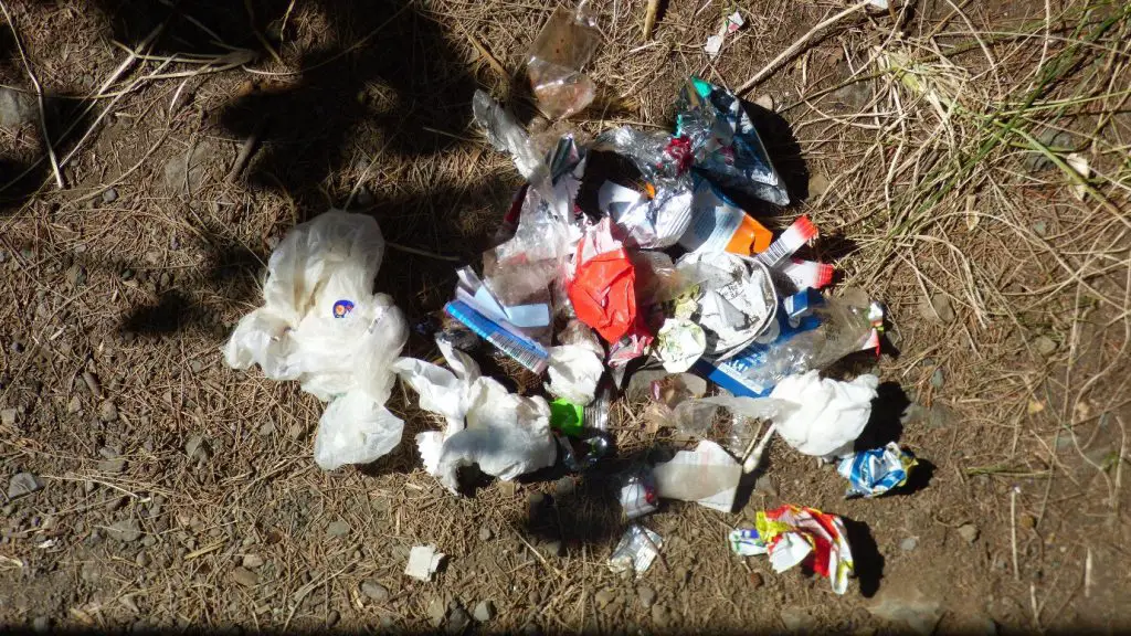 Récolte de déchets de la journée sur les sentiers…de notre Traversée de la Réunion à pied