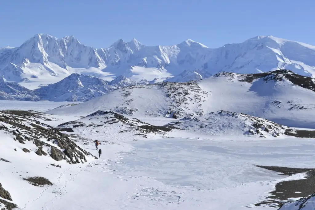 Sur le Paso del Viento avec le champ de glace sud à l