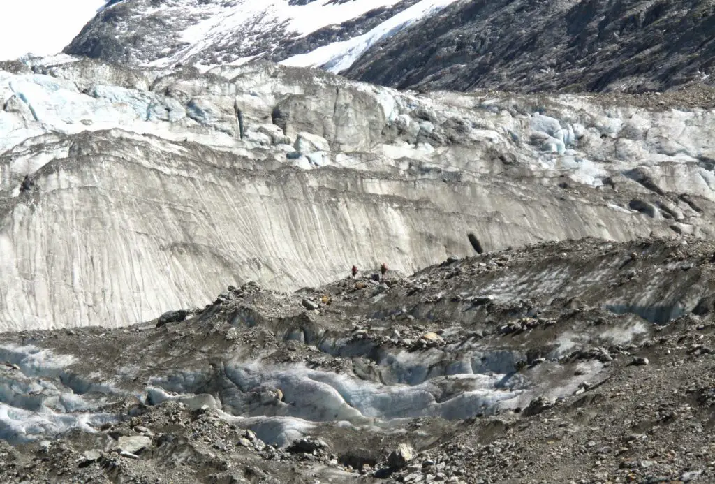 Ambiance himalayenne sur le glacier de Tré la tête