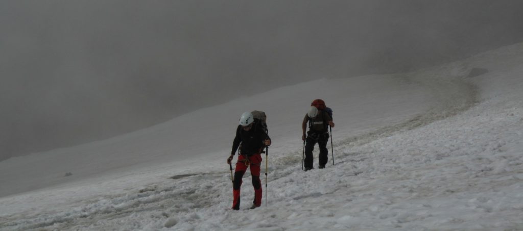 Non loin de Tête Rousse lors de l'ascension du Mont-Blanc