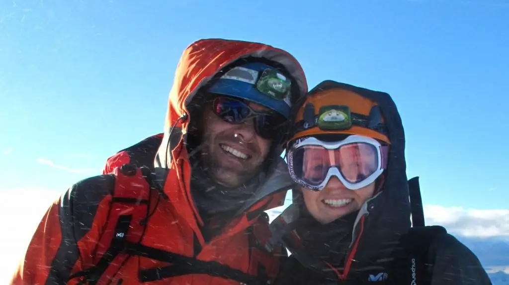 Romain et Fanny au sommet du Mont-Blanc