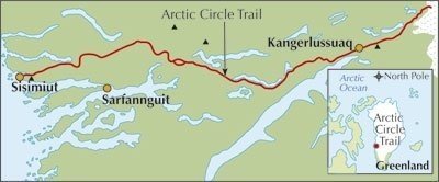 L’Arctic Circle Trail, long de 160 km environ relie Kangerlussuaq à Sisimut.