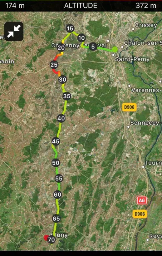 Etape vélo électrique : Châlon sur Saône - Cluny