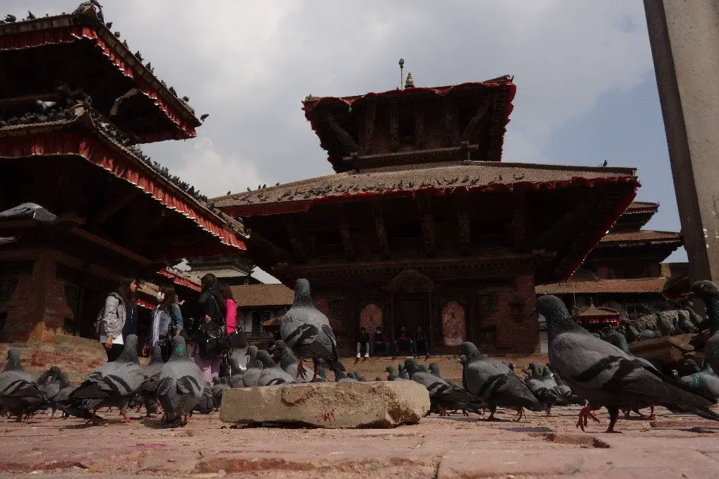 Durbar Square à Katmandou durant la traversée du Langtang 