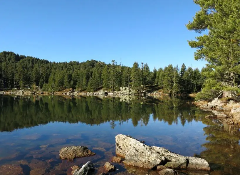 Lac Glacière Hridsko lors de notre randonnée dans les montagnes des Balkans.