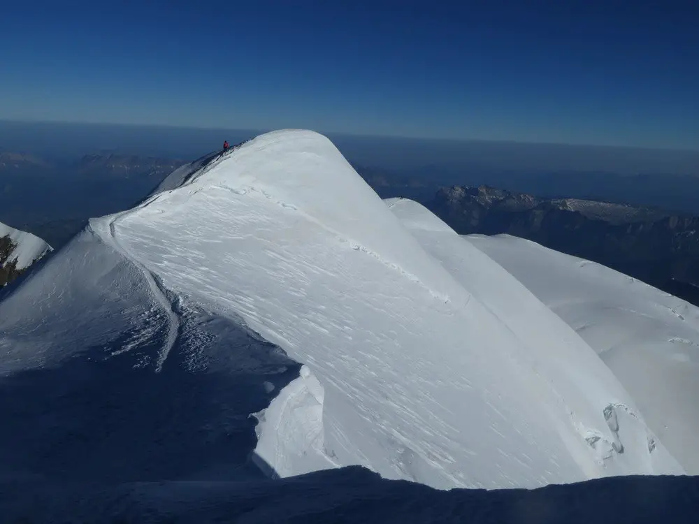 Les Bosses à la descente - le Mont-Blanc
