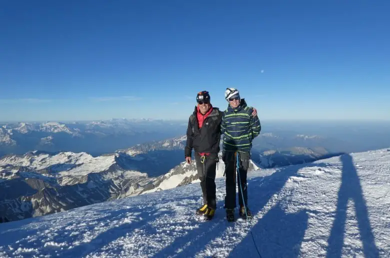 Père et fils sur le Mont-Blanc