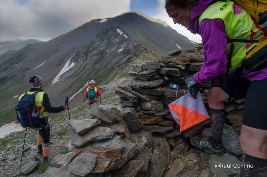 Balise bien cachée sur le raid Aran 2018