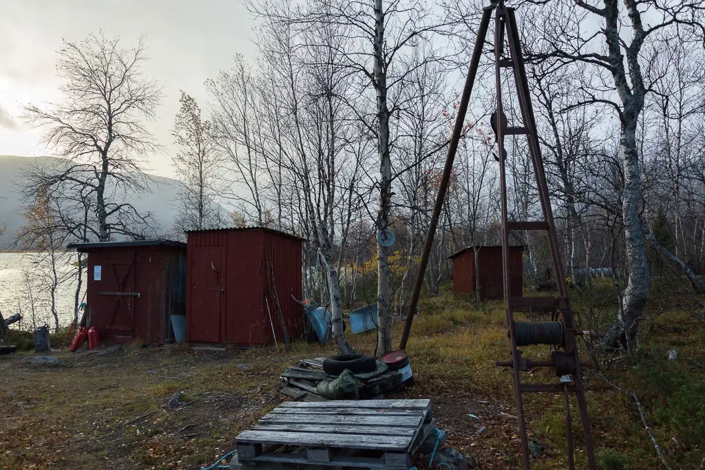 Baraquements de chasseurs d’élans lors du séjour à Sarek