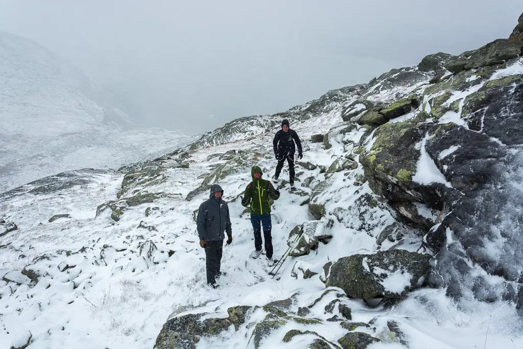 La pause à l’abri du vent durant notre séjour à Sarek