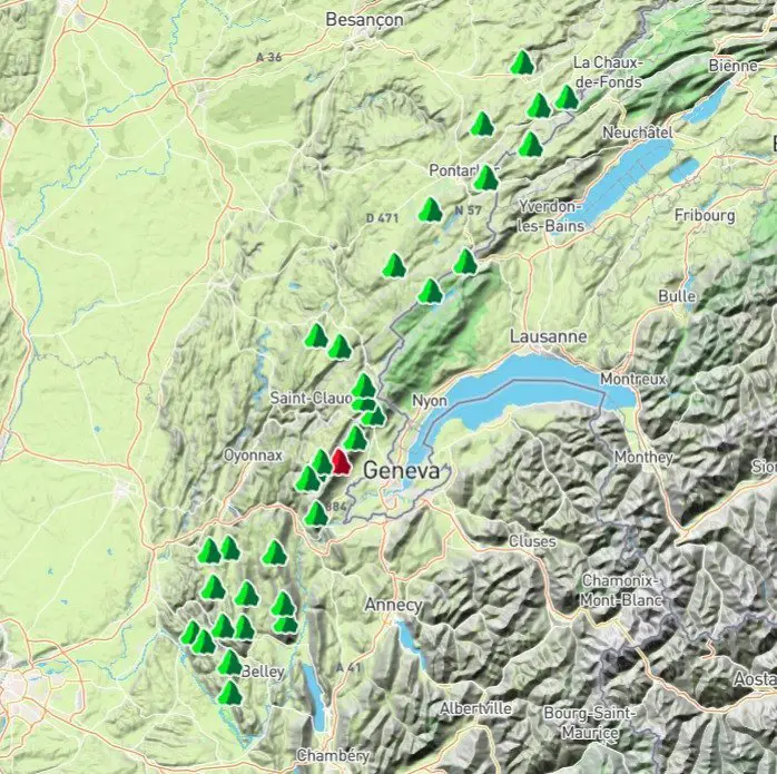 L'inventaire des sommets du Jura pour réaliser le Jura Peak Challenge