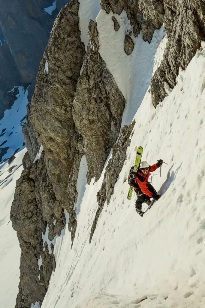 Ascension du couloir lors de notre ascension dans les Picos de Europa