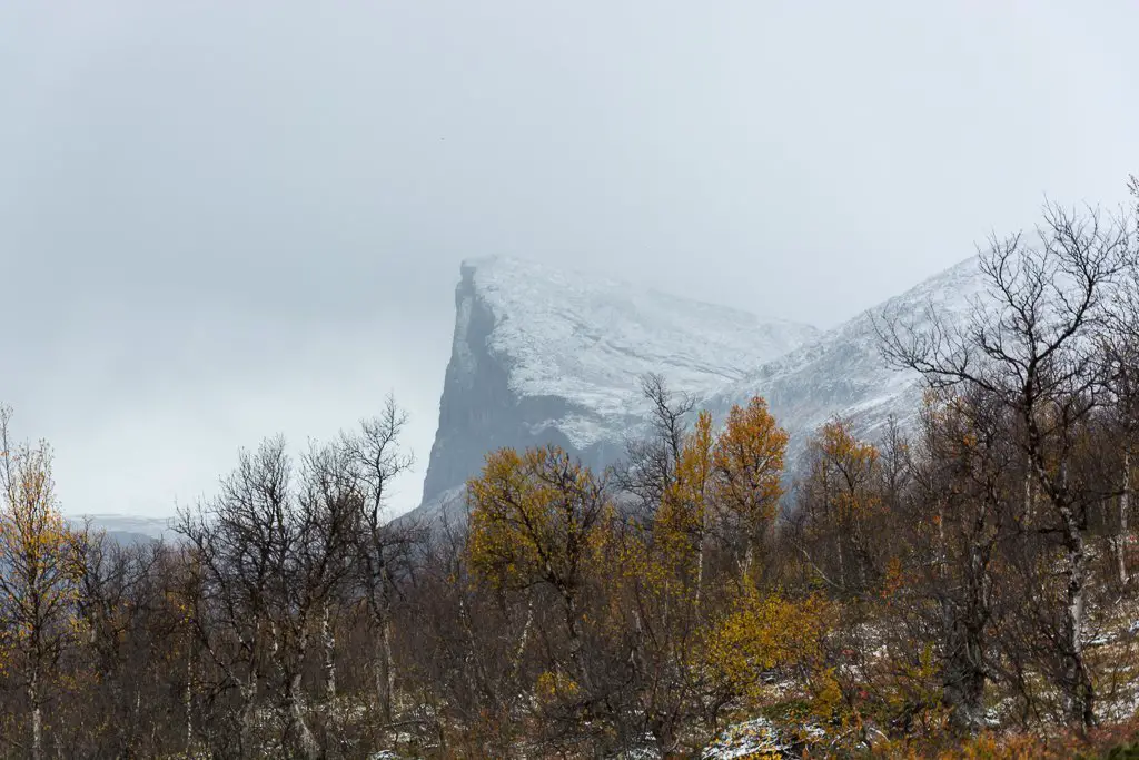 Skierffe dans les nuages pendant le séjour à Sarek