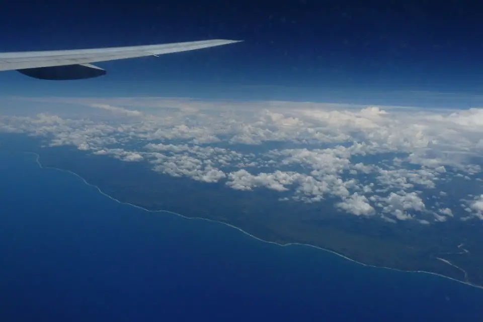 L'île Maurice vue d'avion lors de mon voyage à l’Île Maurice L