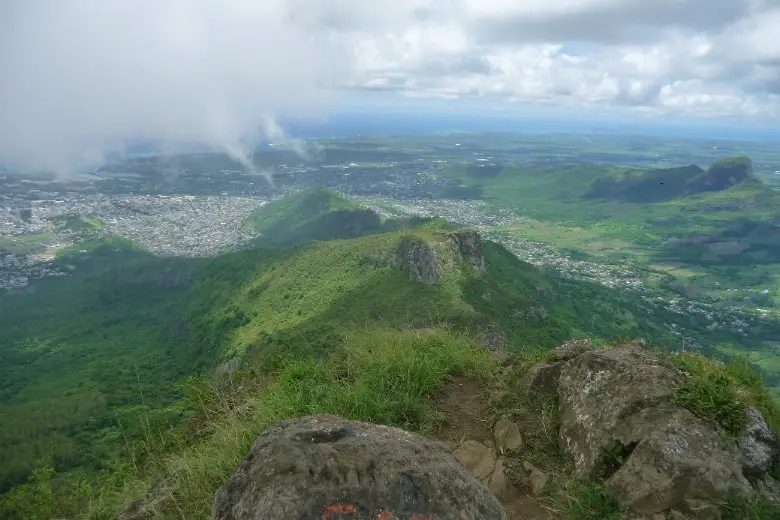 Vue du sommet du Pouce pendant le voyage à l’Île Maurice