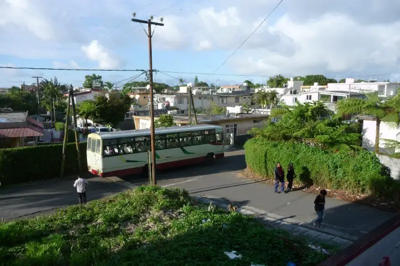 Arrêt de bus durant mon voyage à l’Île Maurice