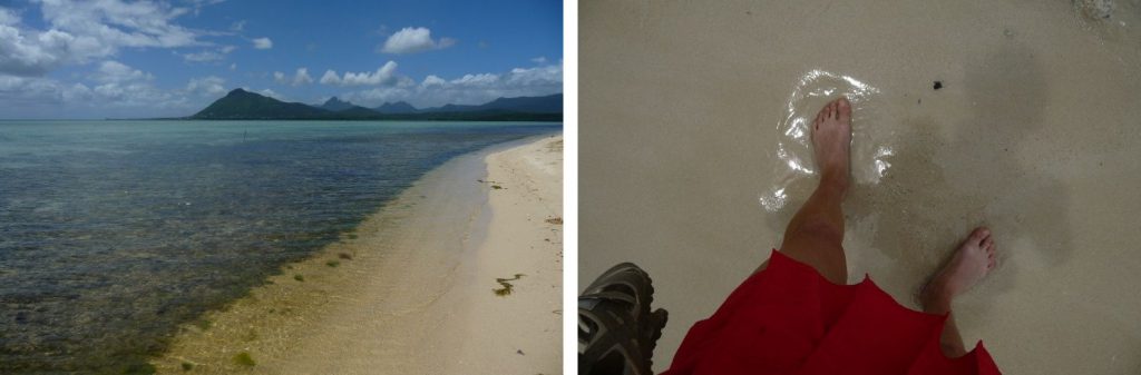 Balade les pieds dans l'eau durant mon voyage à l'île Maurice Balade les pieds dans l