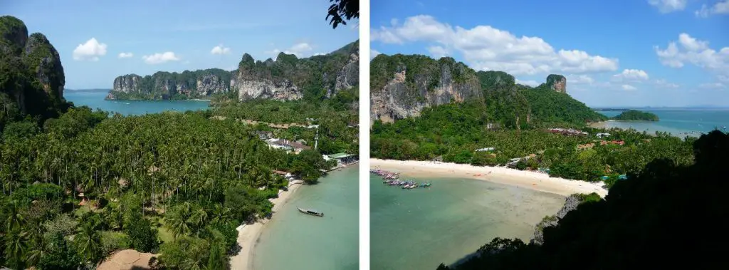 Vues sur la presqu'île en Thaïlande durant notre trip escalade en Thaïlande à Tonsaï