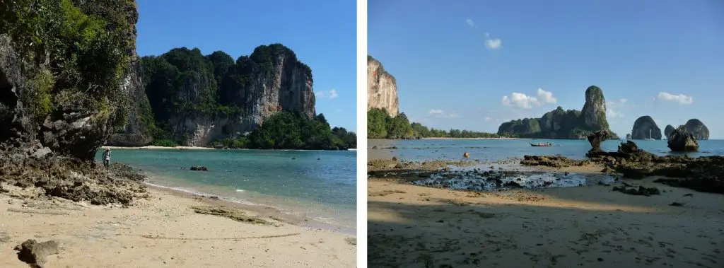 Vues des plages durant notre séjour escalade en Thaïlande à Tonsaï