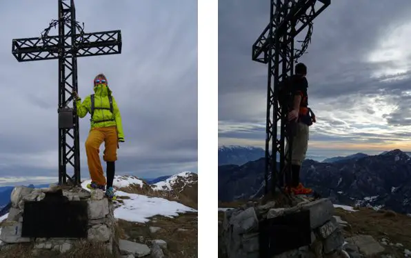 Arrivé au sommet de notre entrainement Trail en Italie