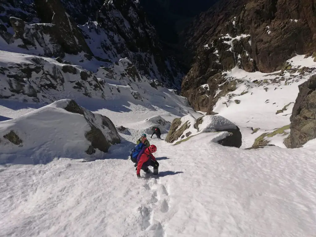 Remontée du couloir d