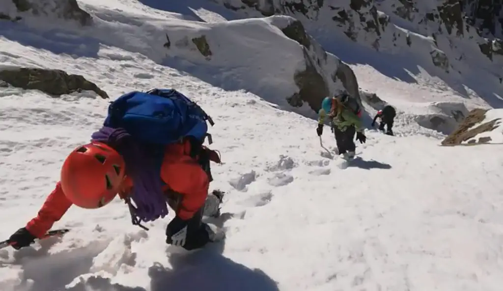 Remontée du couloir d