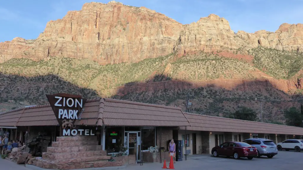 Motel à Zion National Park durant notre roadtrip aux Etats-Unis