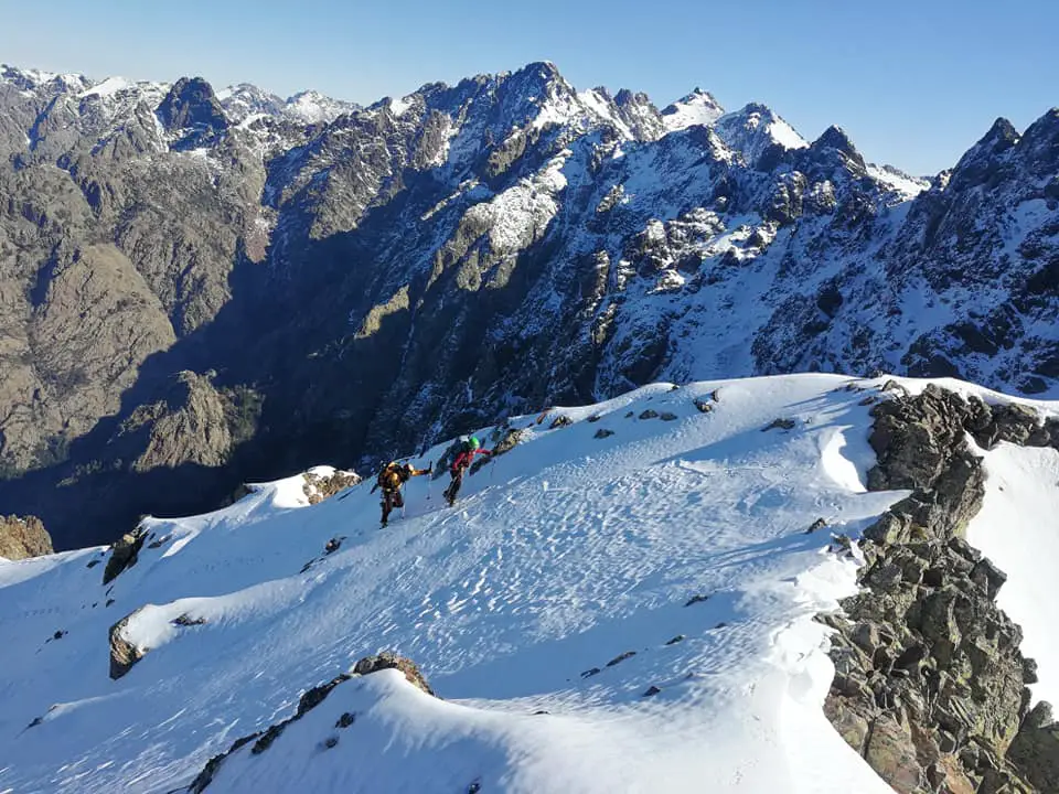 Arrivée au sommet de la Punta Rossa