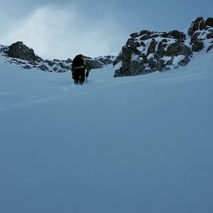 Couloir nord de la Traunata en corse