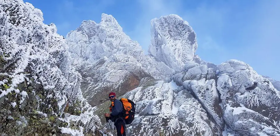 Dernier couloir sous les Radiche de la traversée hivernale de la Corse