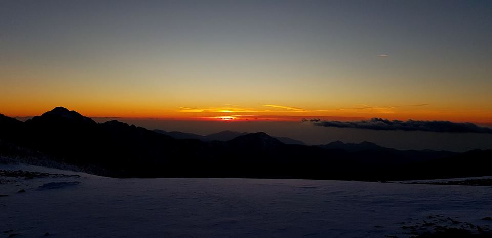 Fin de journée après de beaux sommets Corse