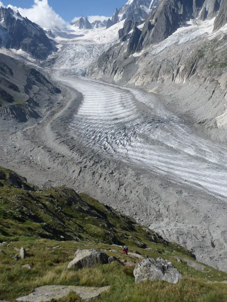 L’arrivée dans les prairies des balcons de la mer de glace, déjà une belle rando.