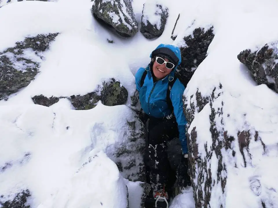 Magali VERMEGLIO à la sortie du tunnel avant le sommet Statoghja