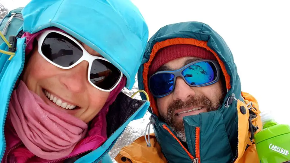 Magali VERMEGLIO et Marc CONSTANT au depart de la deuxieme journée de la traversée hivernale de la Corse