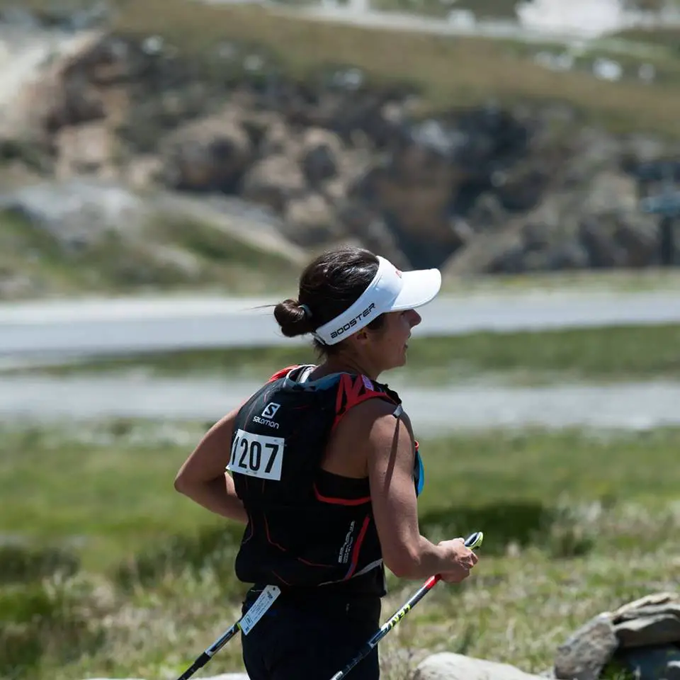 Marina CHASSANY durant une course de Trail