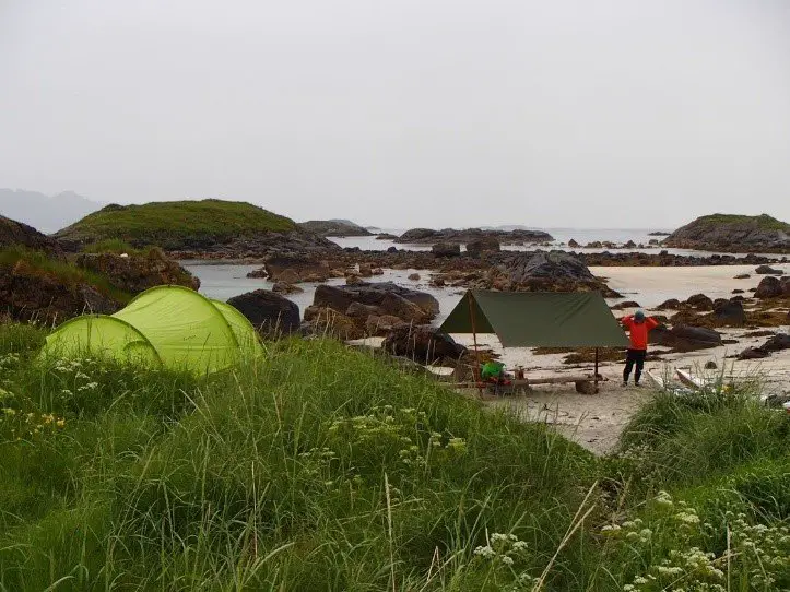Tente + tarp en Norvège