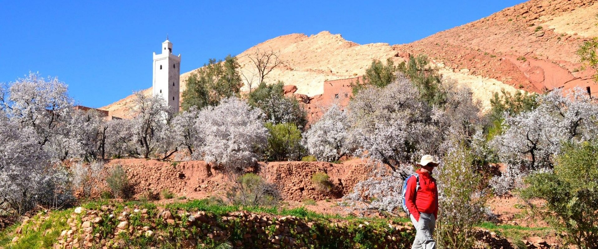 Randonnée dans le moyen-Atlas au Maroc dans la vallée d'oulina