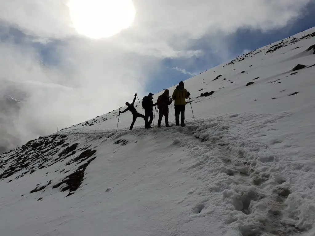 En pleine ascension direction THORANG LA PASS sur le tour des annapurnas